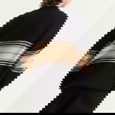 Villapaita Butter Goods Crest Knit Jumper, Size Large Musta | BG253301-BLK, 3