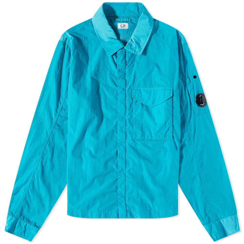 Paita C.P. Company Chrome-R Zip Overshirt Turkoosi | 14CMOS041A-005904G-825, 0