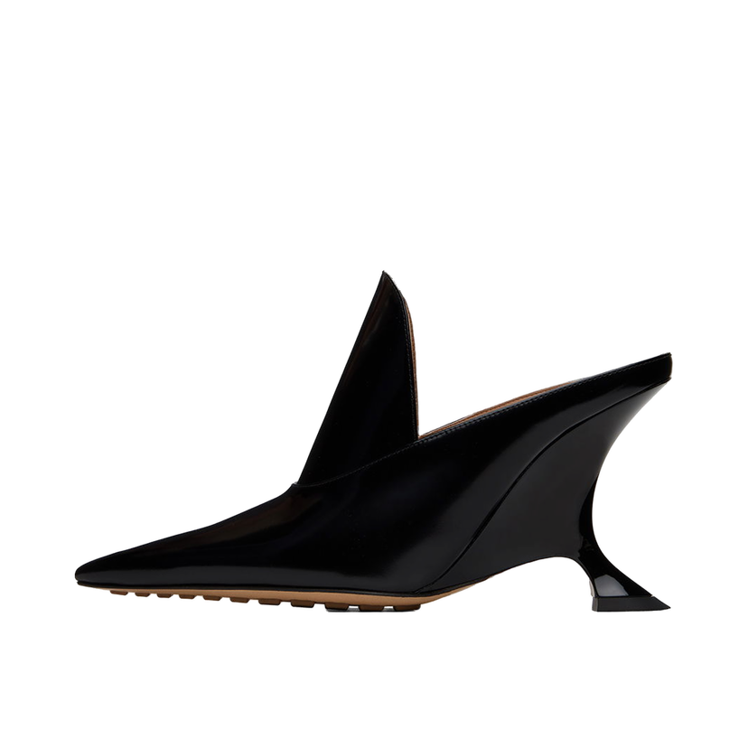 Tennarit ja kengät Bottega Veneta Sculpted Heel Patent Leather Mules Musta | 763828 V28R0