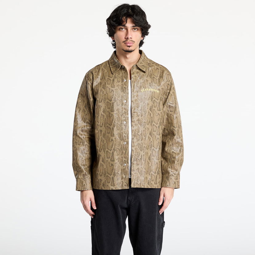 Paita Pleasures PLEASURES Anaconda Overshirt Ruskea | P25SP004 BROWN