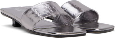 Asusteet BY FAR BY FAR Ceni Eel Embossed Metallic Leather Heeled Sandals Metallinen | MWFHO014CL035ME032PL, 3