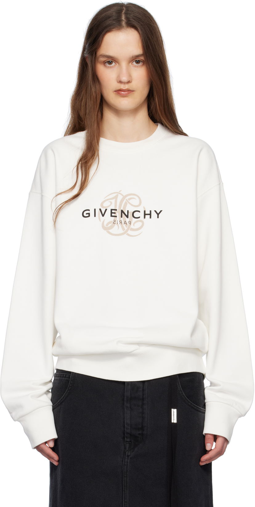 Villapaita Givenchy Givenchy Reverse Sweatshirt Valkoinen | BMJ0LC3YQJ130