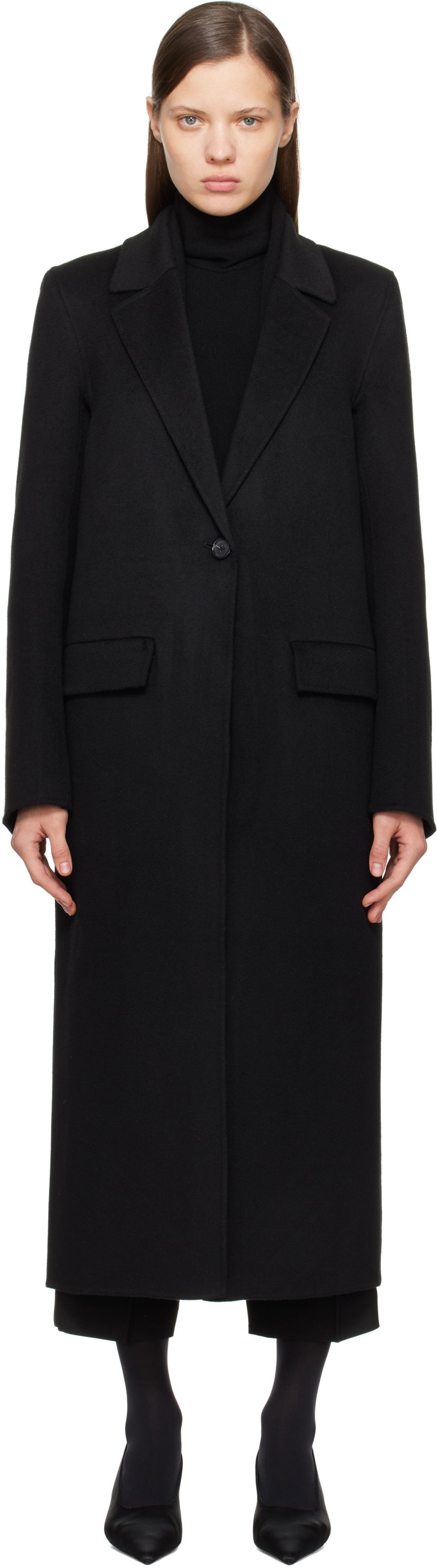 Takit TOTEME TOTEME Classic Doublé Coat Musta | 251-WRO4725-FB0006
