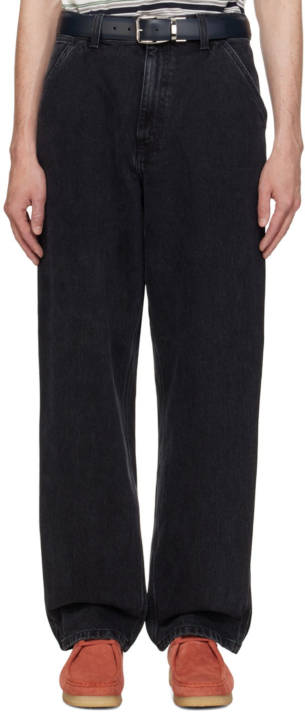 Jeans Carhartt WIP Single Knee Denim Pants Musta | I032024