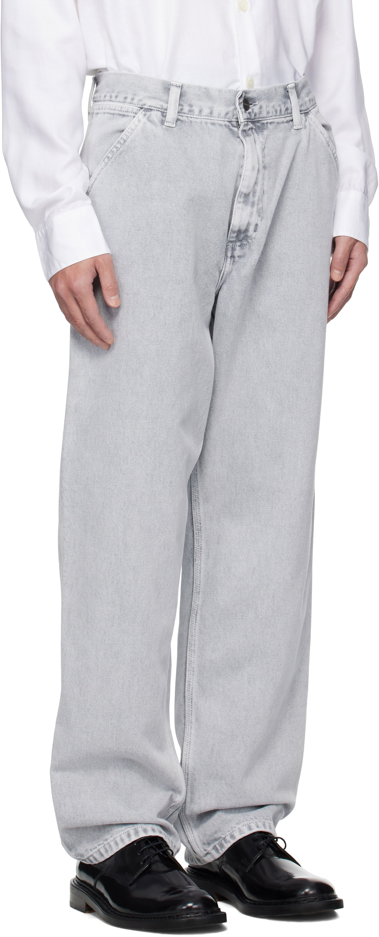 Jeans Carhartt WIP Carhartt WIP Single Knee Jeans Harmaa | I035826, 1