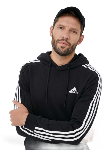 Huppari adidas Performance Essentials Fleece 3-Stripes Hoodie Musta | IB4028