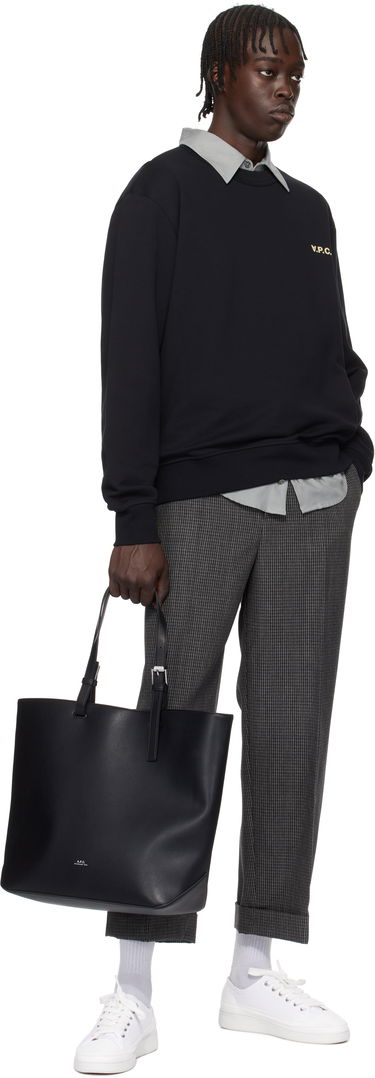 Huppari A.P.C. Boxy Sweatshirt with Logo Musta | COHGO-H27916, 3