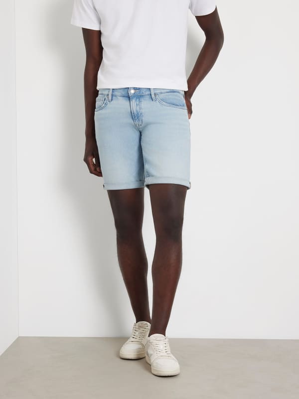 Shortsit GUESS Low Rise Denim Shorts Sininen | M4GD01D5AZ2, 0