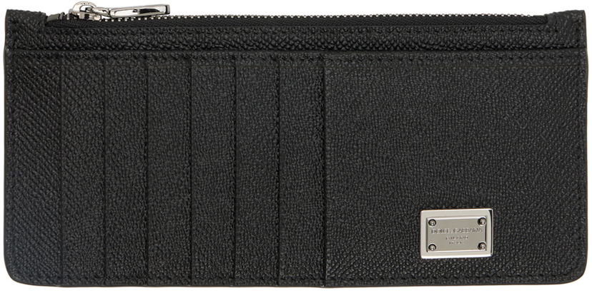 Lompakko Dolce & Gabbana Black Vertical Card Holder Musta | BP2172AG219