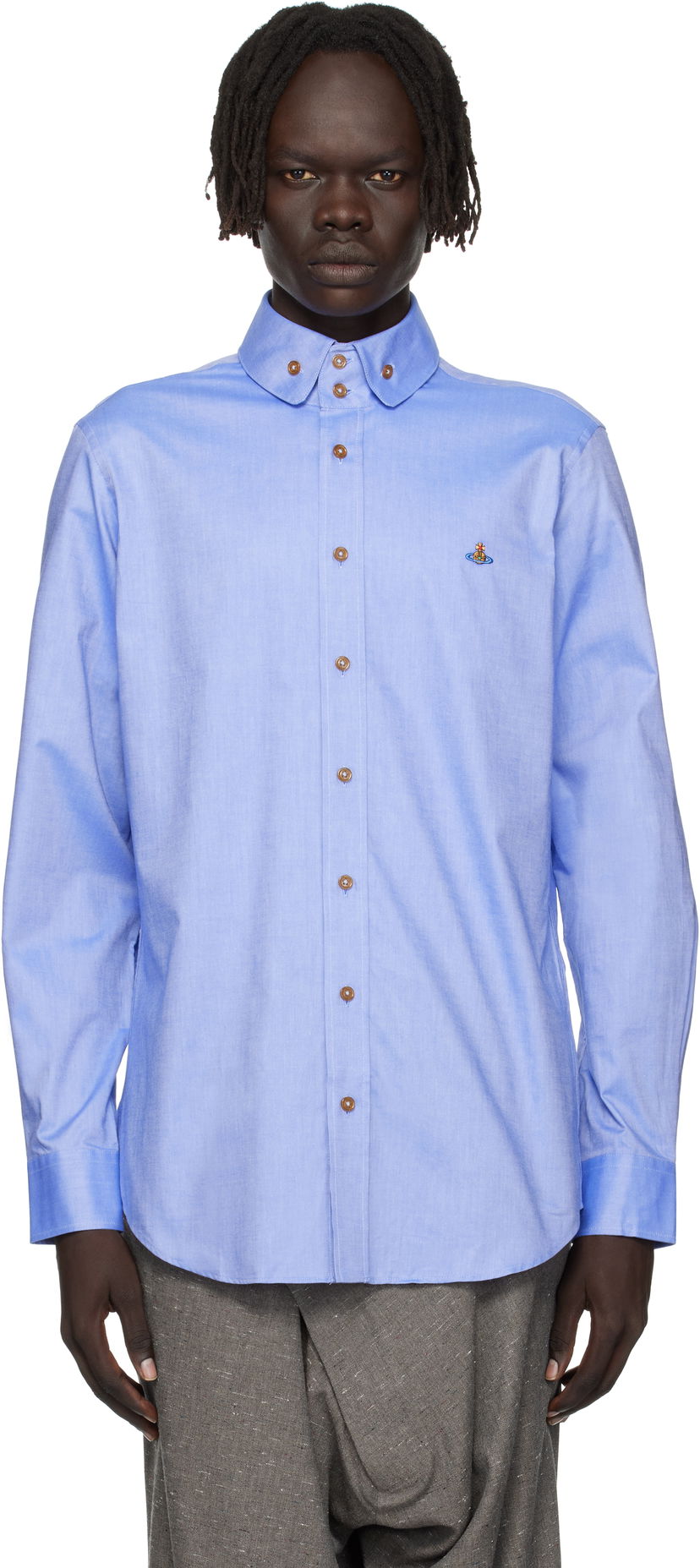 Paita Vivienne Westwood Vivienne Westwood Two Button Krall Shirt Sininen | 24010005-W017R-