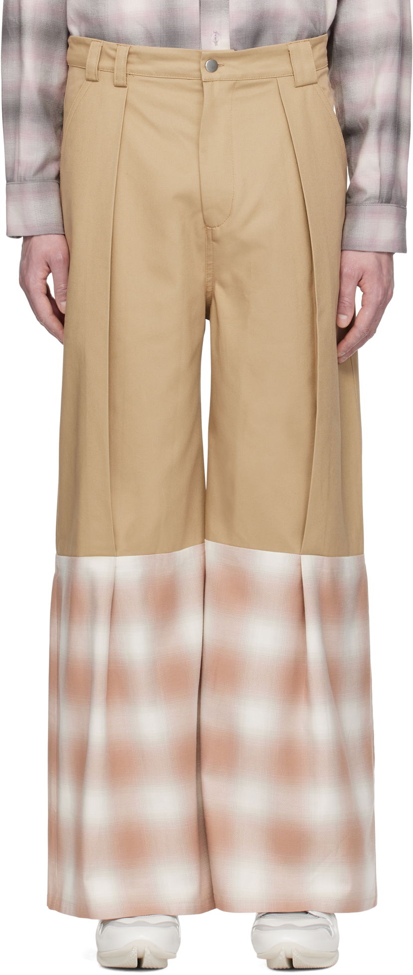 Housut Collina Strada Collina Strada Cedar Wide Leg Trousers Beige | XX6045