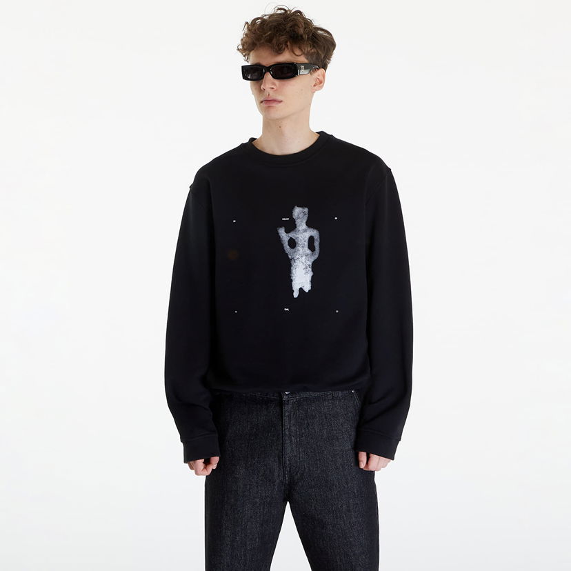 Huppari HELIOT EMIL Formation Crewneck Sweatshirt Musta | SS24_M_08_063_BLK01