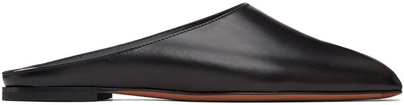 Vaatteet Alaïa ALAÏA Spike Flat Open Mules Musta | AA3M088CK122