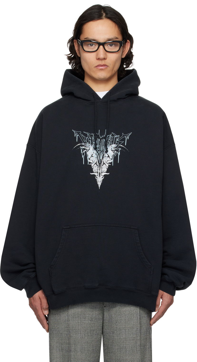 Huppari VETEMENTS Vetements Bone V Oversized Hoodie Musta | UA66HD740B