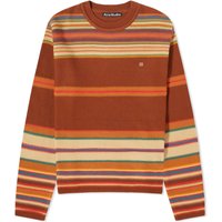 Villapaita Acne Studios Kenzil Stripes Face Jumper Ruskea | C60087-DKI, 1