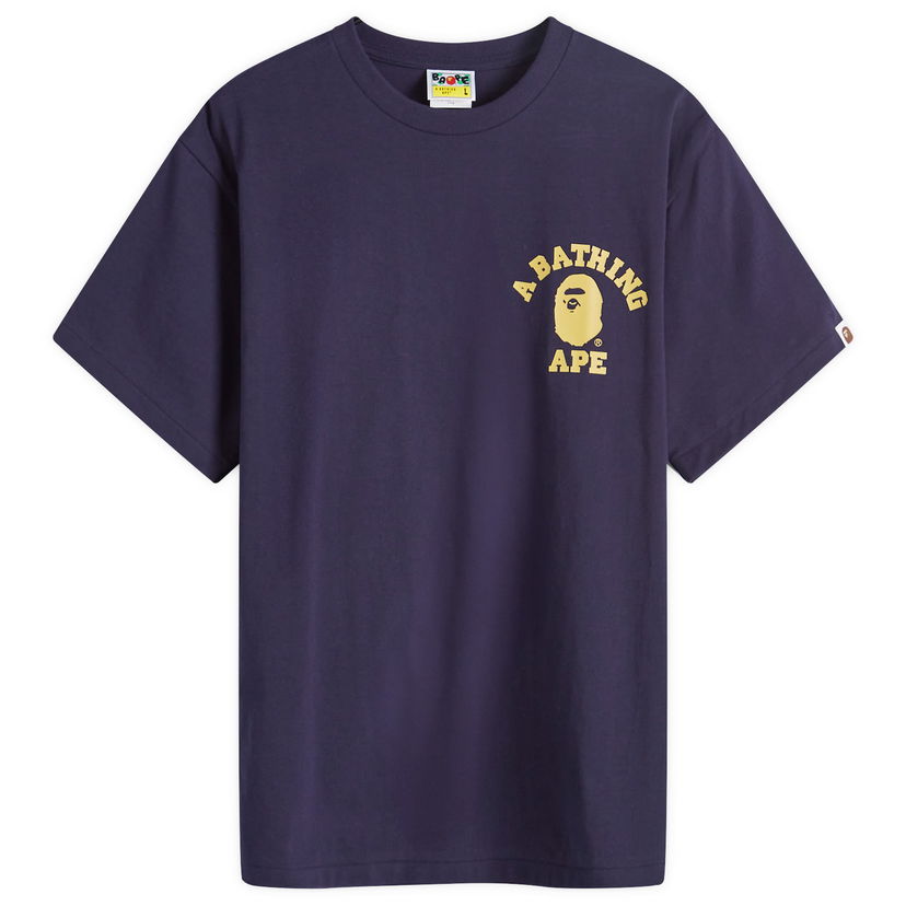 T-paita BAPE A Bathing Ape Colour Camo College ATS T-Shirt Tummansininen | 001TEK301022M-NVY