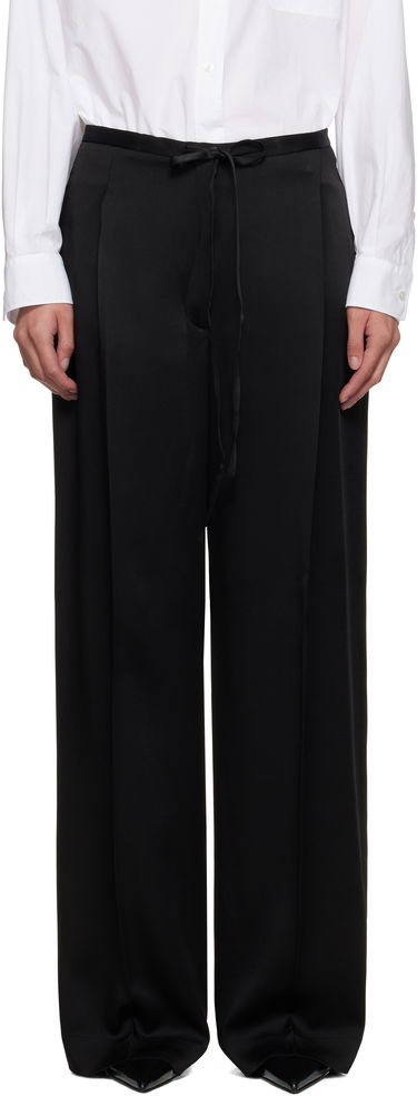 Housut Róhe Relaxed Drawstring Satin Trousers Musta | 416-30-125, 0