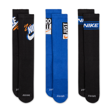 Sukat Nike Everyday Plus Mid-High Socks (3 Pairs) Musta | HJ9339-902, 3