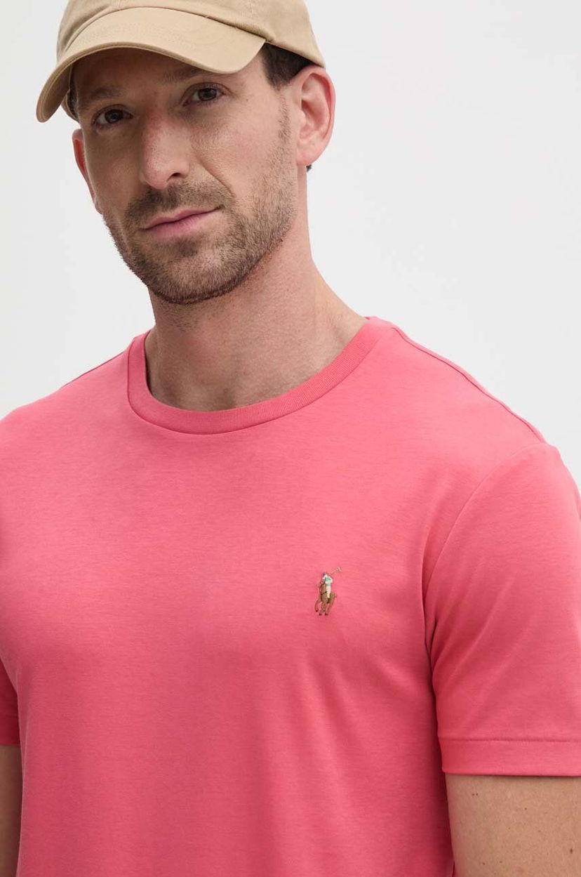 T-paita Polo by Ralph Lauren Red Cotton T-Shirt Vaaleanpunainen | 710740727