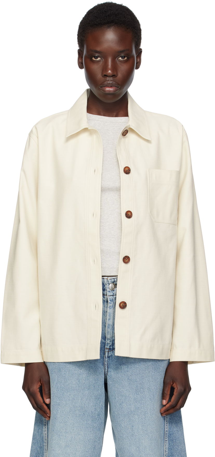 Takki rag & bone Rag & Bone Savannah Shirt Jacket Valkoinen | WAW25P20023902