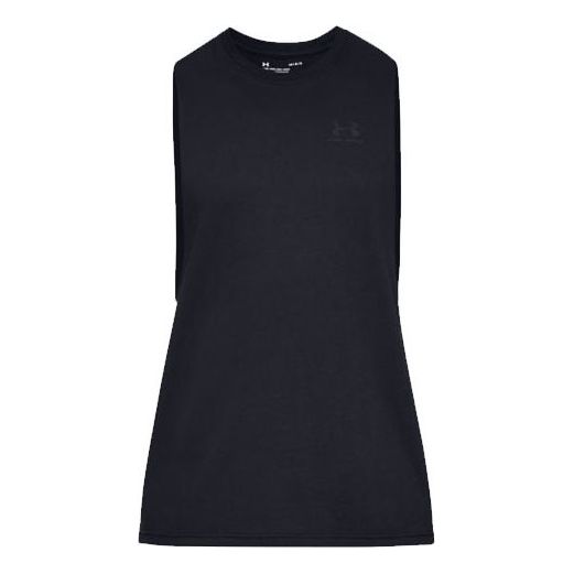 Tankkitoppi Under Armour Sportstyle Left Chest Cut-Off Tank Top Musta | 1329286-001