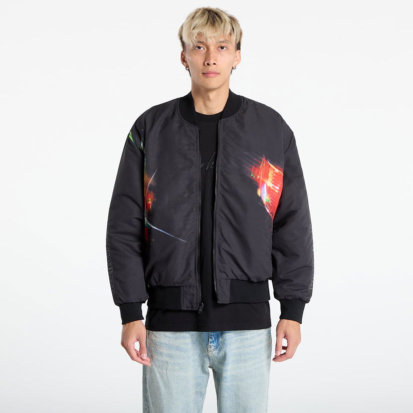 Bomber-takki Pleasures PLEASURES Daft Club Reversible Bomber Jacket Musta | P25DP001-BLACK