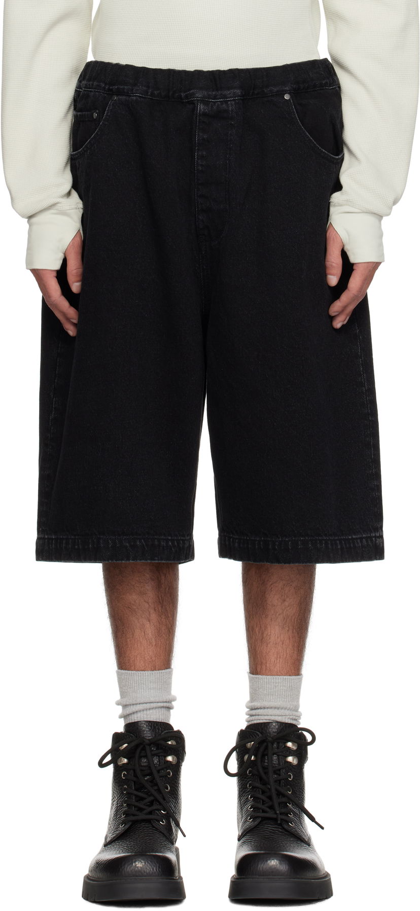 Shortsit Entire Studios Spar Denim Shorts Musta | ESU-S25-11008-MA