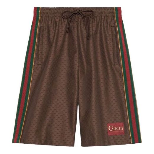 Shortsit Gucci Gucci Printing Shorts Ruskea | 623220-XJCKV-2178