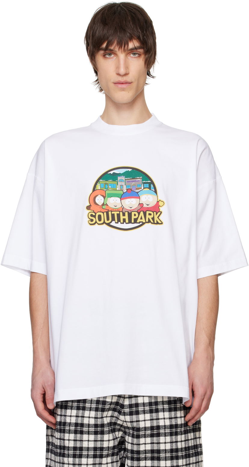 T-paita VETEMENTS Vetements 'South Park' Oversized T-Shirt Valkoinen | UA66TR610W