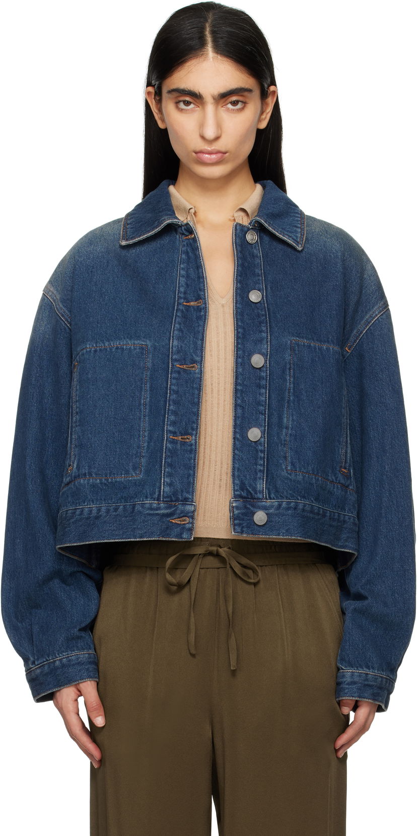 Takki ISABEL MARANT Isabel Marant Josephine Cropped Denim Jacket Sininen | VE0451FA-B1H04I