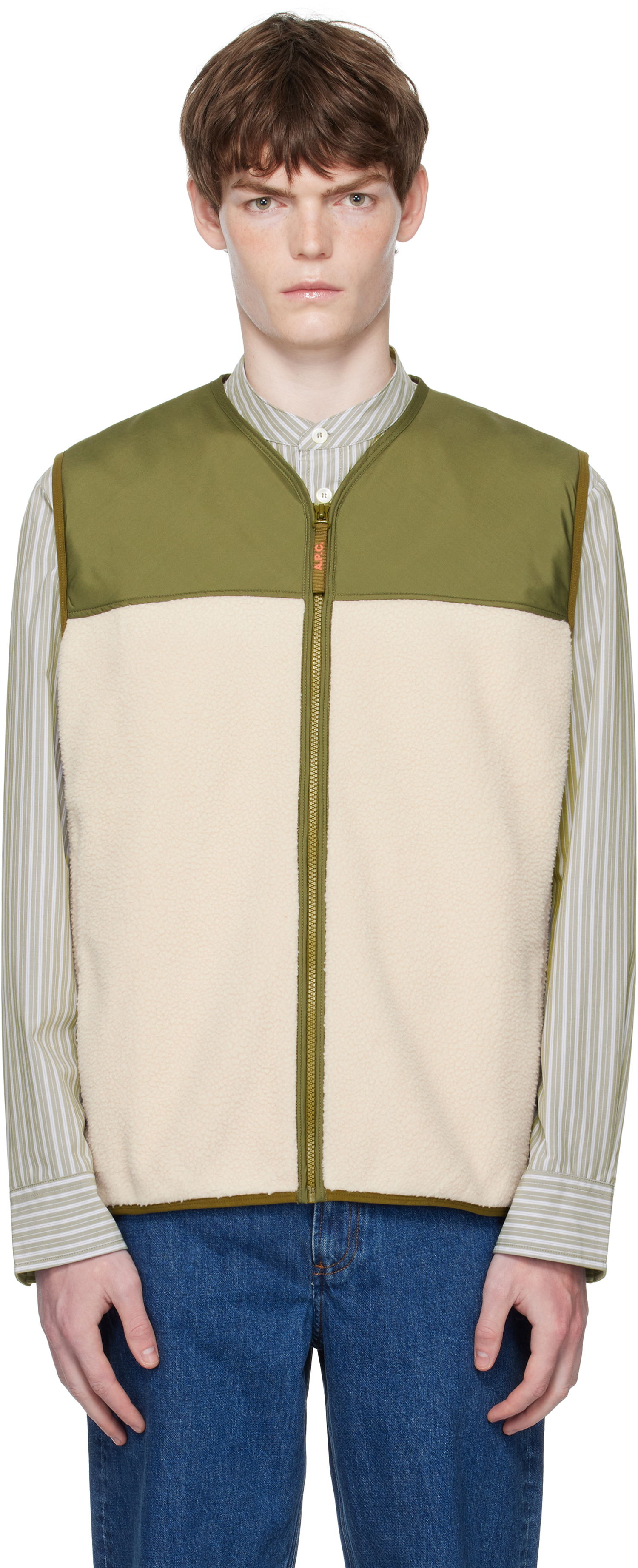 Liivi A.P.C. A.P.C. Marty Fleece Vest Vihreä | PSAIF-H32022, 0