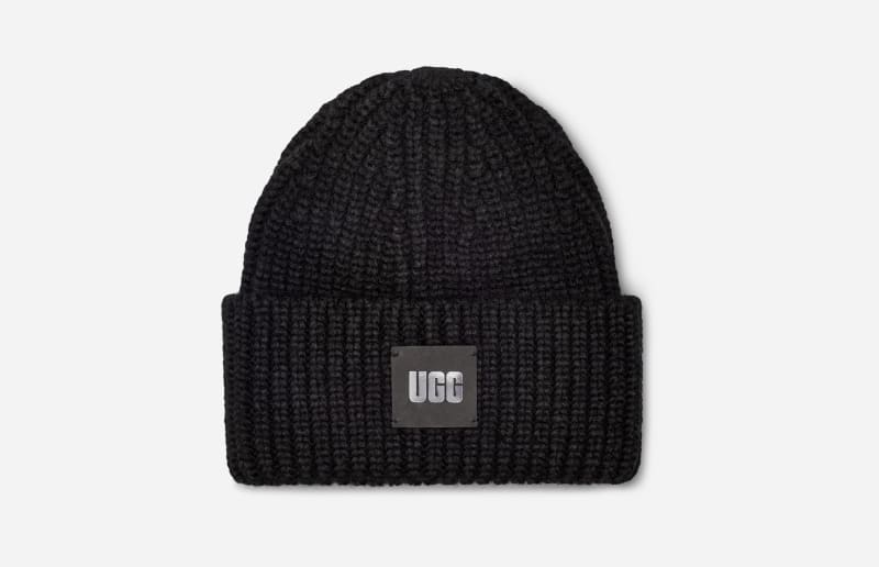 Pipo UGG Chunky Rib Beanie Musta | 20061-BLK, 0