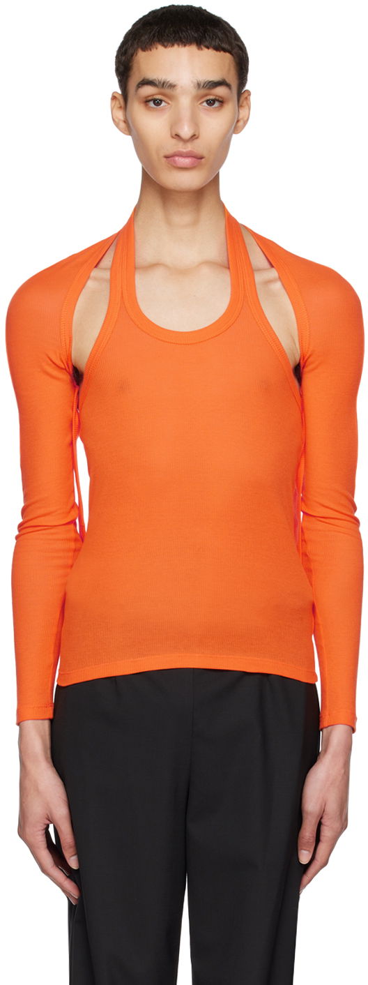 Tankkitoppi Dion Lee Modular Halter Long Sleeve T-Shirt Oranssi | C3103R23
