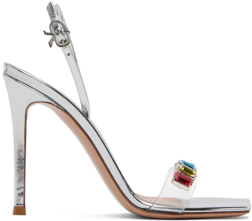 Tennarit ja kengät Gianvito Rossi Gianvito Rossi Ribbon Candy Heeled Sandals Metallinen | G32215.15RIC.PLM