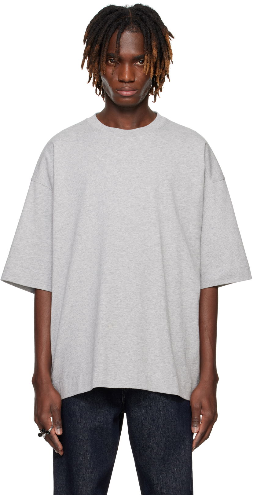 T-paita Dries Van Noten Dries Van Noten Oversized T-Shirt Harmaa | 251-021113-1603