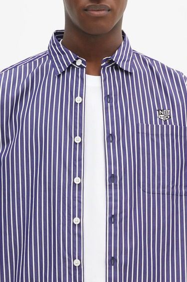 Paita Neighborhood NEIGHBORHOOD Striped Regular Fit Shirt Violetti | 242TSNH.SHM03, 3
