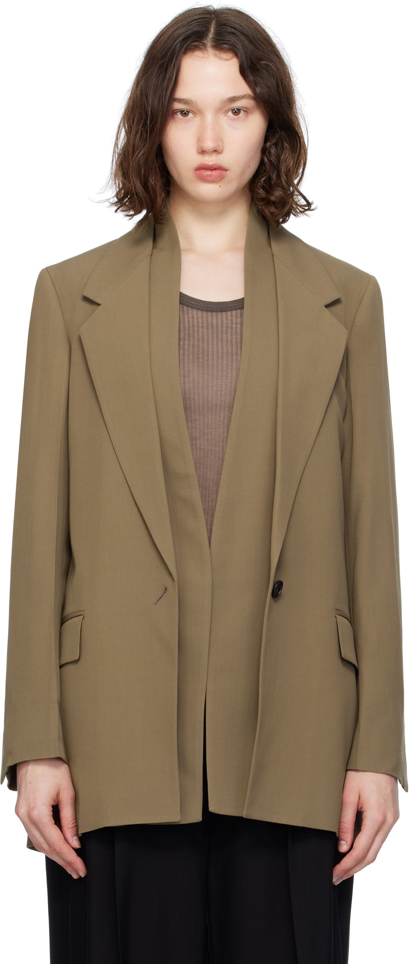 Takki FERRAGAMO Ferragamo Single Breasted Blazer Vihreä | 782598