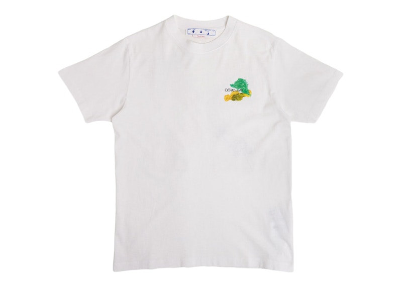 T-paita Off-White Brush Arrows Slim Skate S/S Tee White/Multi Valkoinen | OMAA027S23JER0040184