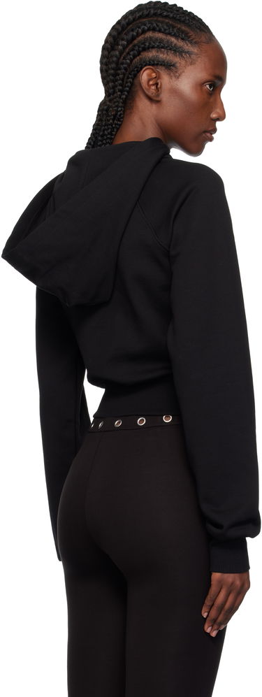 Huppari Versace Versace Jeans Couture Butterfly Graphic Cropped Hoodie with Keyhole Detail Musta | 79HAIB01-CFB00, 2