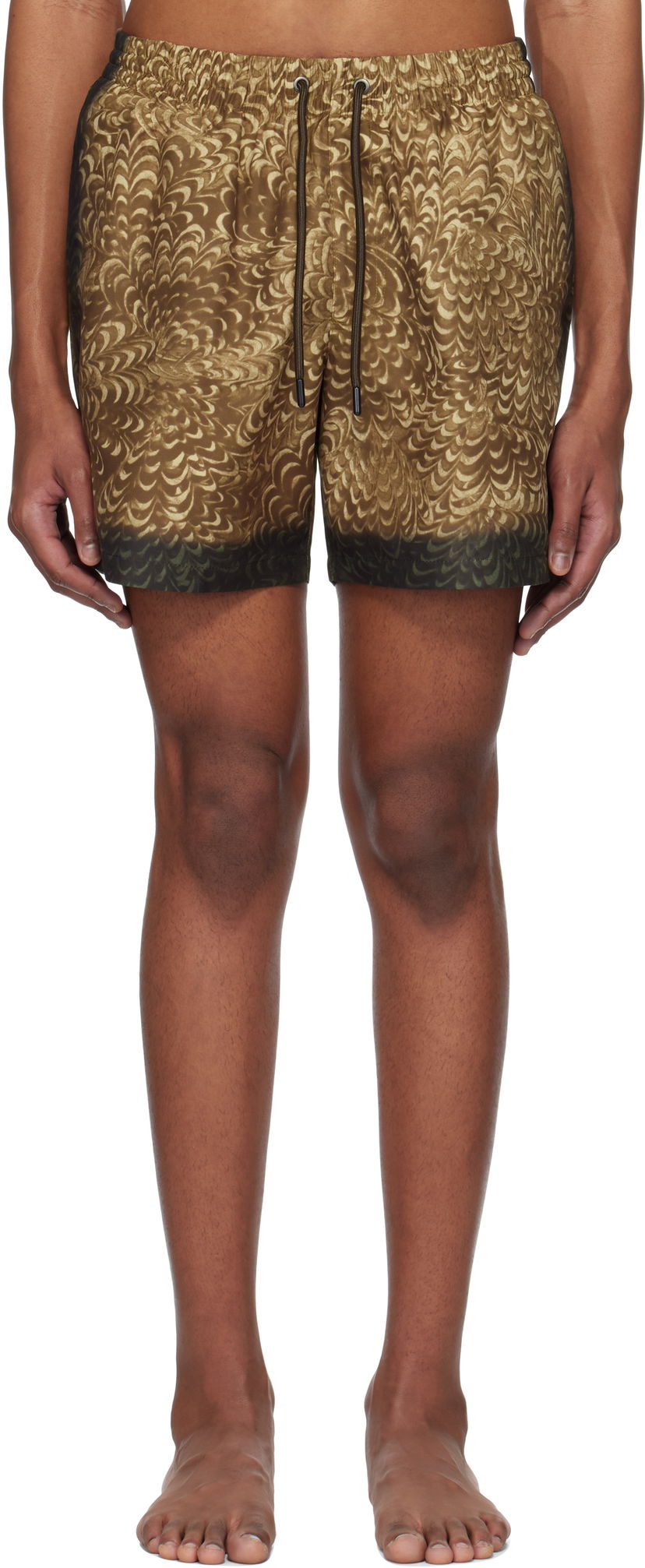 Uimapuvut Dries Van Noten Dries Van Noten Printed Swim Shorts Ruskea | 251-022500-1434
