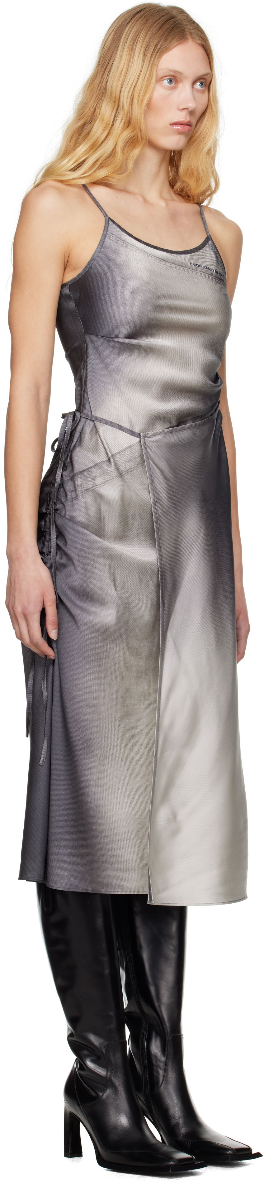 Mekko Feng Chen Wang Feng Chen Wang Draped Midi Dress Harmaa | FWS19DR01, 1