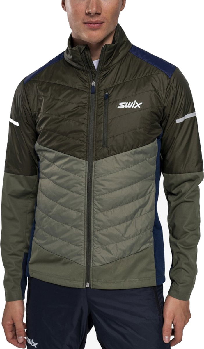 Puffer takki SWIX Dynamic Hybrid Insulated Jacket Vihreä | 10081-23-48101