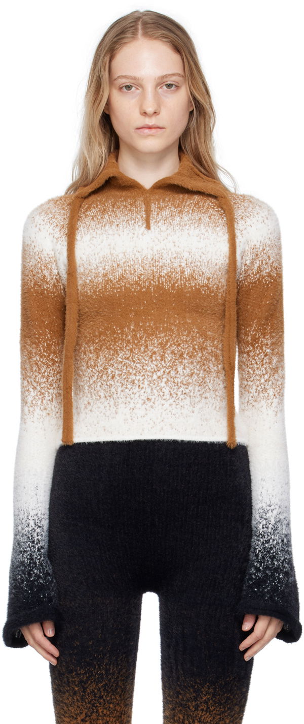 Villapaita Ottolinger Ottolinger Gradient Fuzzy Knit Sweater Ruskea | 705902