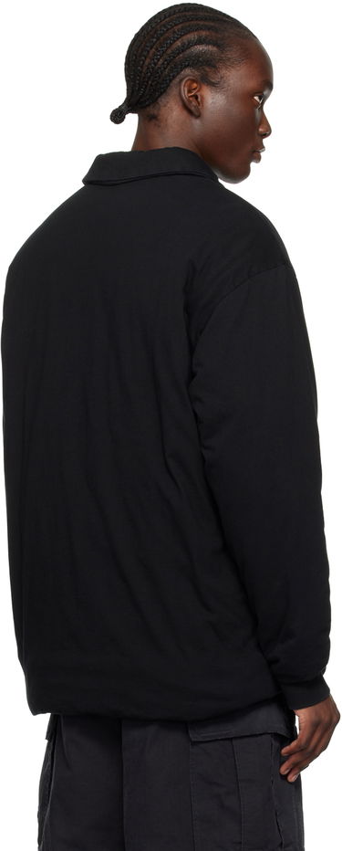 Villapaita We11done Padded Long Sleeve Polo Musta | WD-TT2-24-739-U-BK, 2