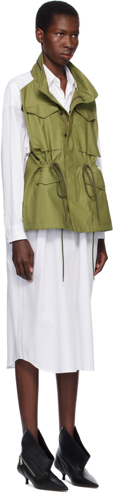 Liivi Junya Watanabe Junya Watanabe Shirt Midi Dress Vihreä | JO-O028-051, 1