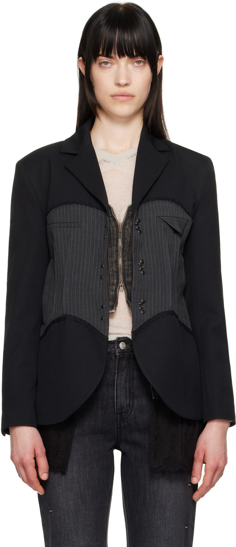 Takki Andersson Bell Andersson Bell Corset Inserted Blazer Musta | awa684w