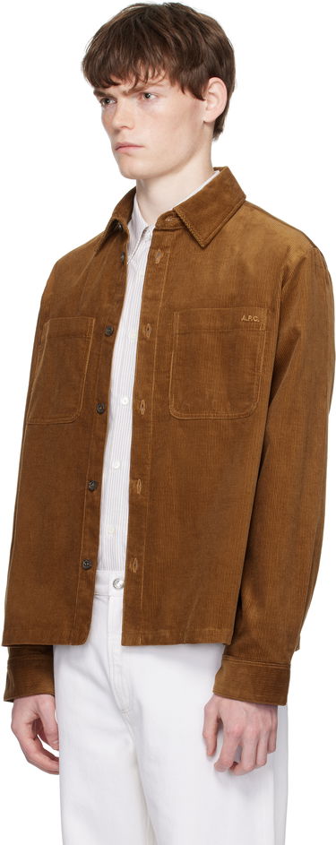 Paita A.P.C. A.P.C. Leon Corduroy Overshirt Ruskea | COHHO-H32019, 3