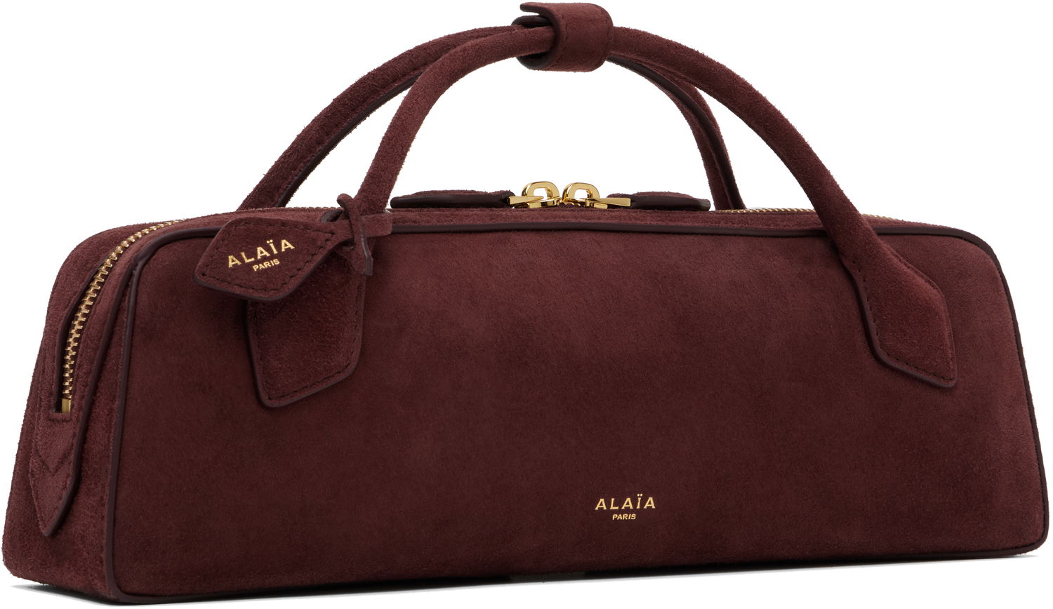 Käsilaukku Alaïa 'Le Teckel' Suede Top Handle Bag Musta | AA1S06026CA328, 1