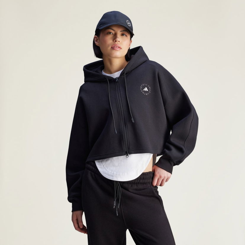 Huppari adidas Performance Cropped Sportswear Hoodie Musta | JD8107