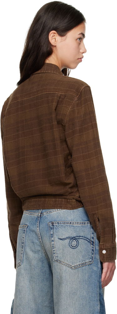 Paita R13 R13 Wrap Around Plaid Shirt Ruskea | R13WR433-R554B, 2